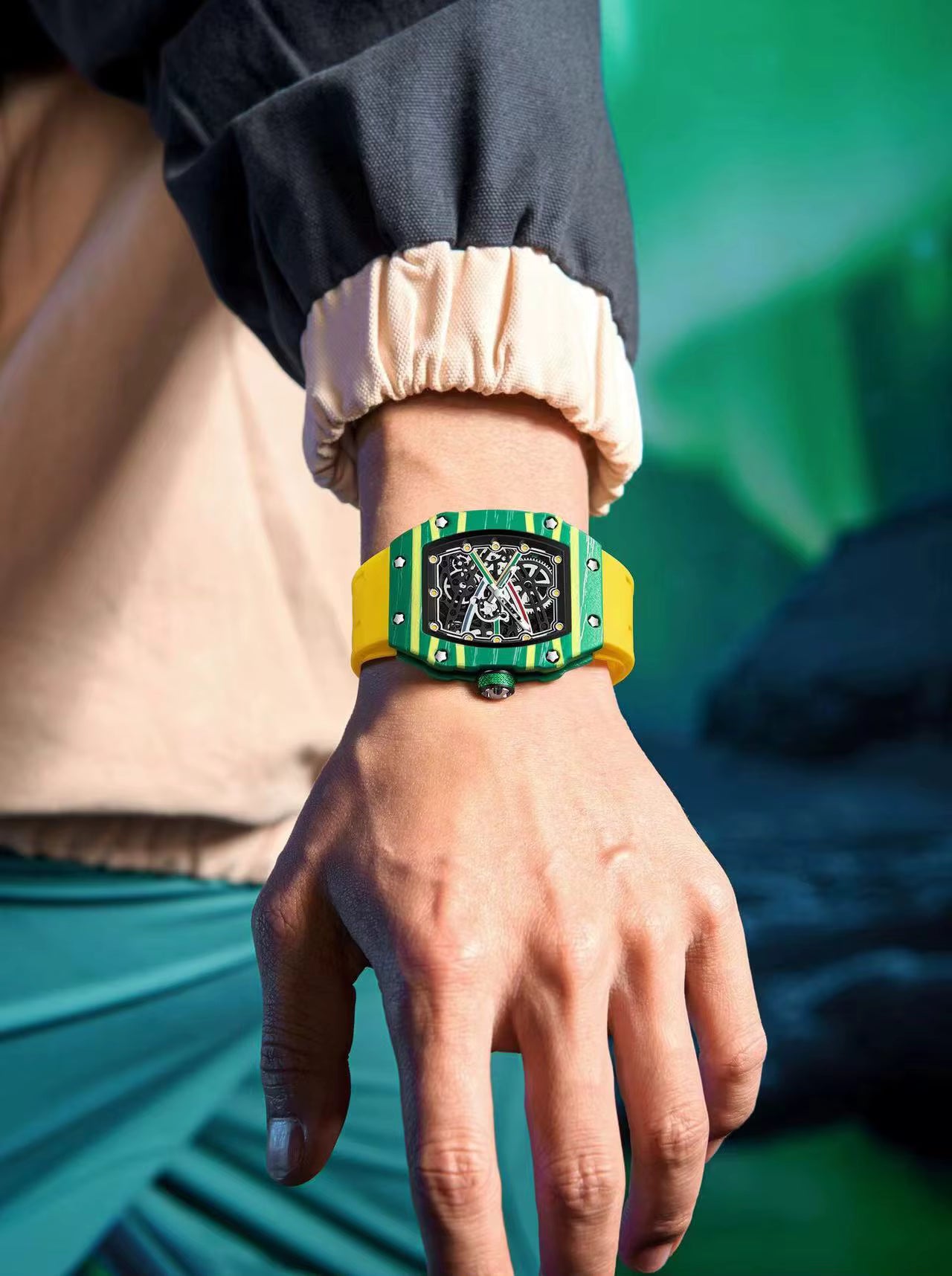 MACHER overtake (Rubber Strap) - Performance Driven Racing Timepieces - Richard mille, jacob&co homage Watches