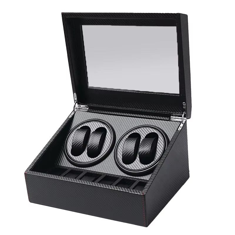 MACHER Carbon fiber 4pcs automatic watch winder box + 6pcs watch holder - Performance Driven Racing Timepieces - Richard mille, jacob&co homage Watches