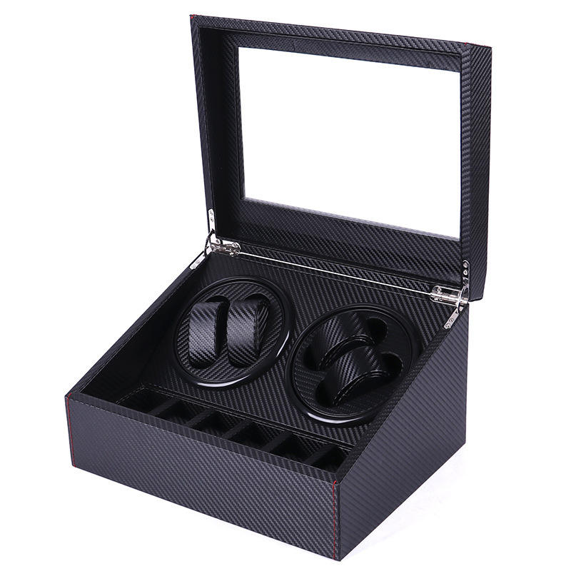 MACHER Carbon fiber 4pcs automatic watch winder box + 6pcs watch holder - Performance Driven Racing Timepieces - Richard mille, jacob&co homage Watches