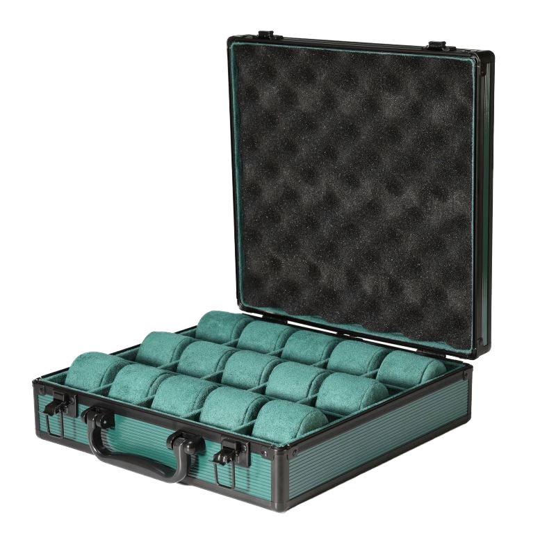 MACHER green travel watch case (10-48 slots)