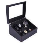 MACHER Carbon fiber 4pcs automatic watch winder box + 6pcs watch holder - Performance Driven Racing Timepieces - Richard mille, jacob&co homage Watches